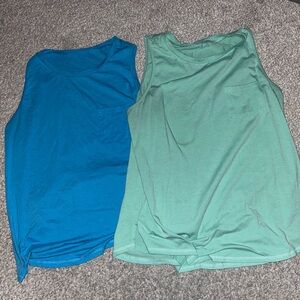 Bundle - Women's Sleeveless Tops - Blue and Green